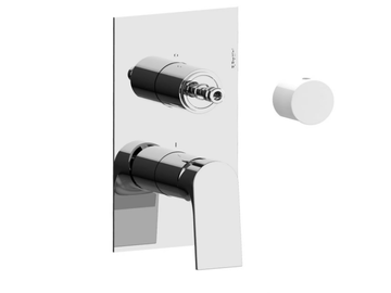 NARCISO S 78523SV2 - Single handle shower mixer with plate by Rubinetterie Frattini - view 2